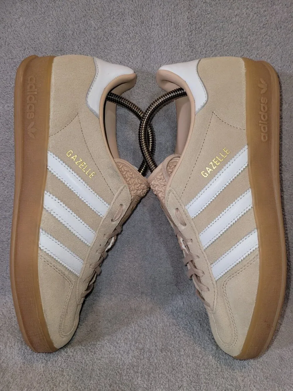 Adidas Gazelle Womens Size 9.5 Magic Beige White adidas gazelle